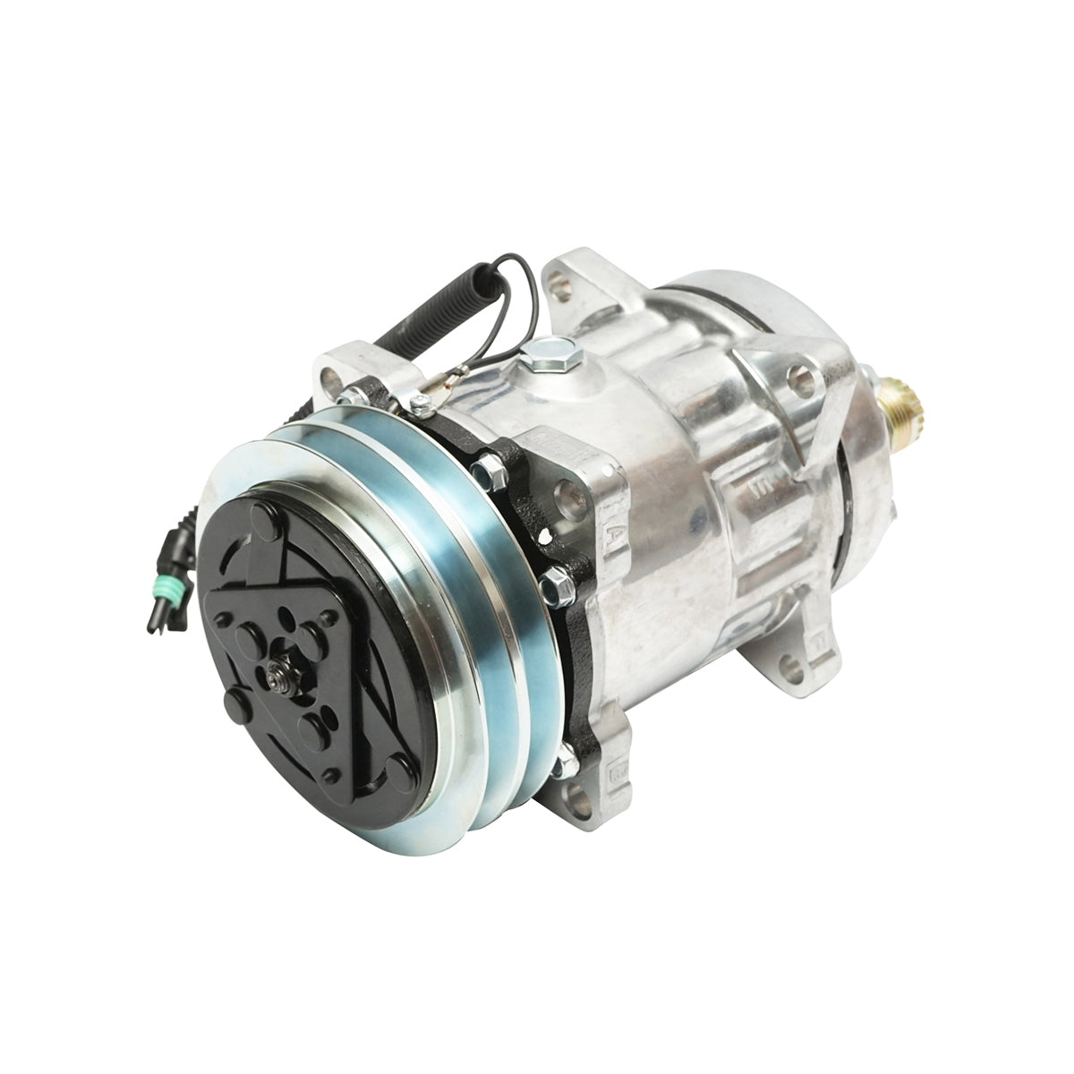 A/C compressor for Landini, Massey Ferguson, Deutz-Fahr, Lamborghini OEM code 3538725M91, 3550921M91, 3552611M91, 392214A1, 6005016248, 001103234, 01103234